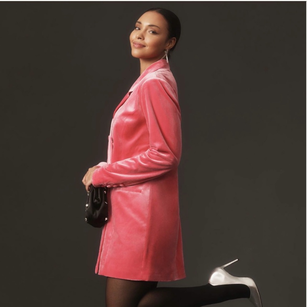 NEW Good American Exec Velvet Blazer Mini Dress- PLUS (free shipping)